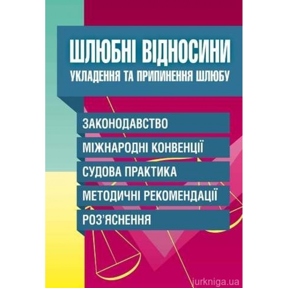Шлюбні відносини. Укладення та припинення шлюбу. Законодавство, міжнародні конвенції, судова практика, методичні рекомендації, роз'яснення.