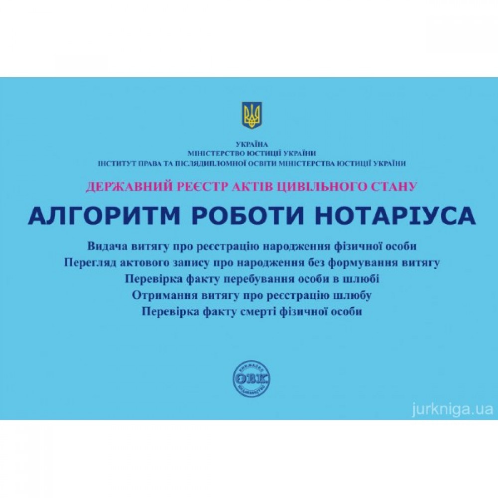 Державний реєстр актів цивільного стану. Алгоритм роботи нотаріуса