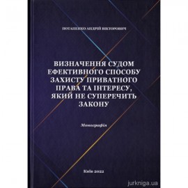 Визначення судом ефективного способу захисту приватного права та інтересу, який не суперечить закону