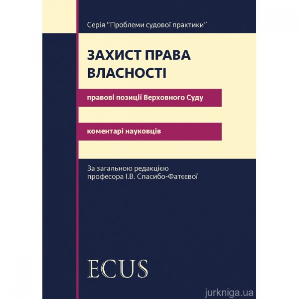 Захист права власності. Правові позиції Верховного Суду: коментарі науковців Захист права власності. Правові позиції Верховного Суду: коментарі науковців