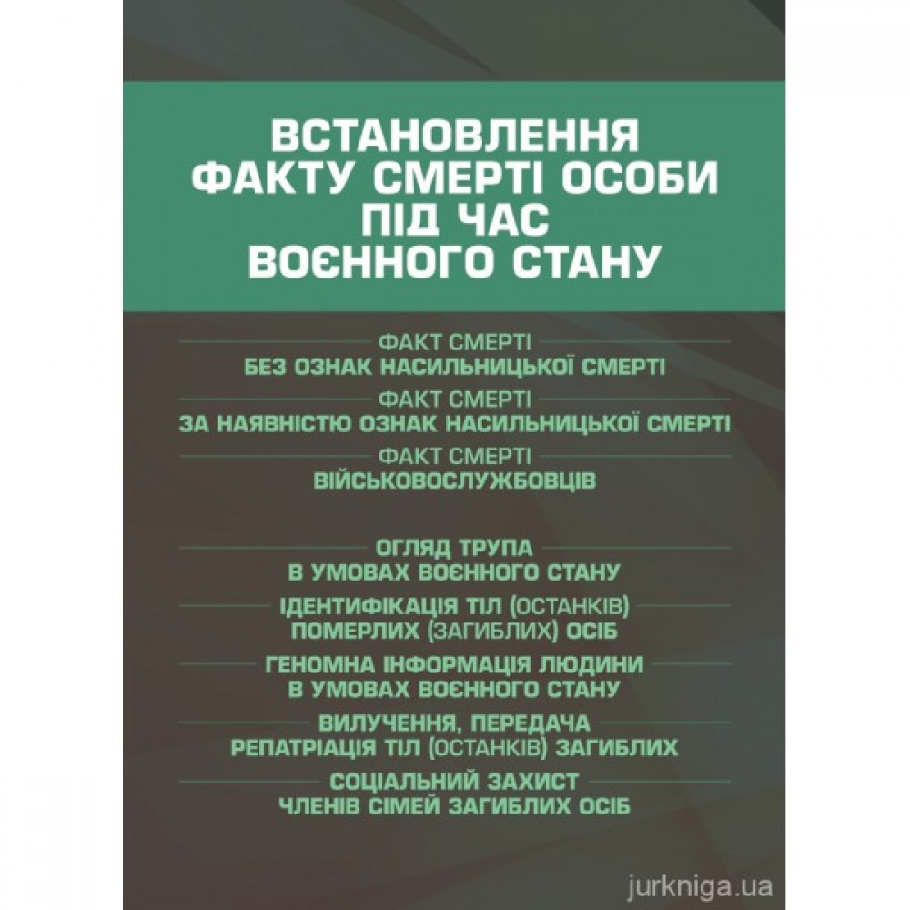Встановлення факту смерті особи під час воєнного стану